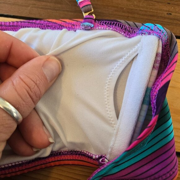 Victoria's Secret Striped Bandeau Halter Monokini, EUC - Picture 4 of 8